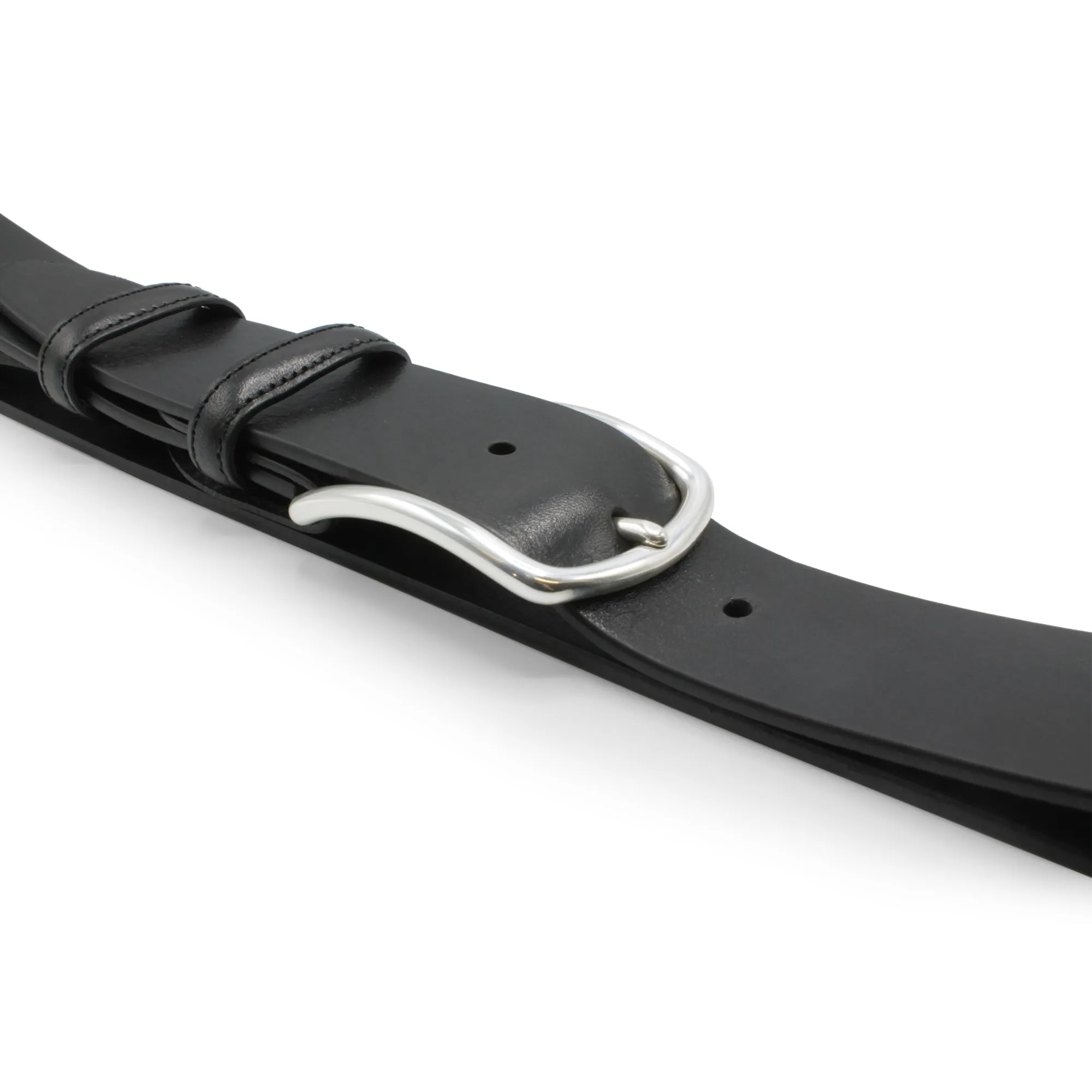 Slimline Elongated Curved Classic Prong Buckle 40mm