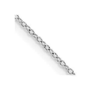 Sterling Silver Rhodium-plated Cable Chain Necklace Lobster