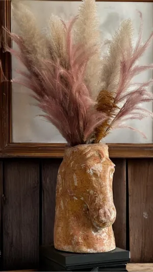 Terracotta Horse Vase
