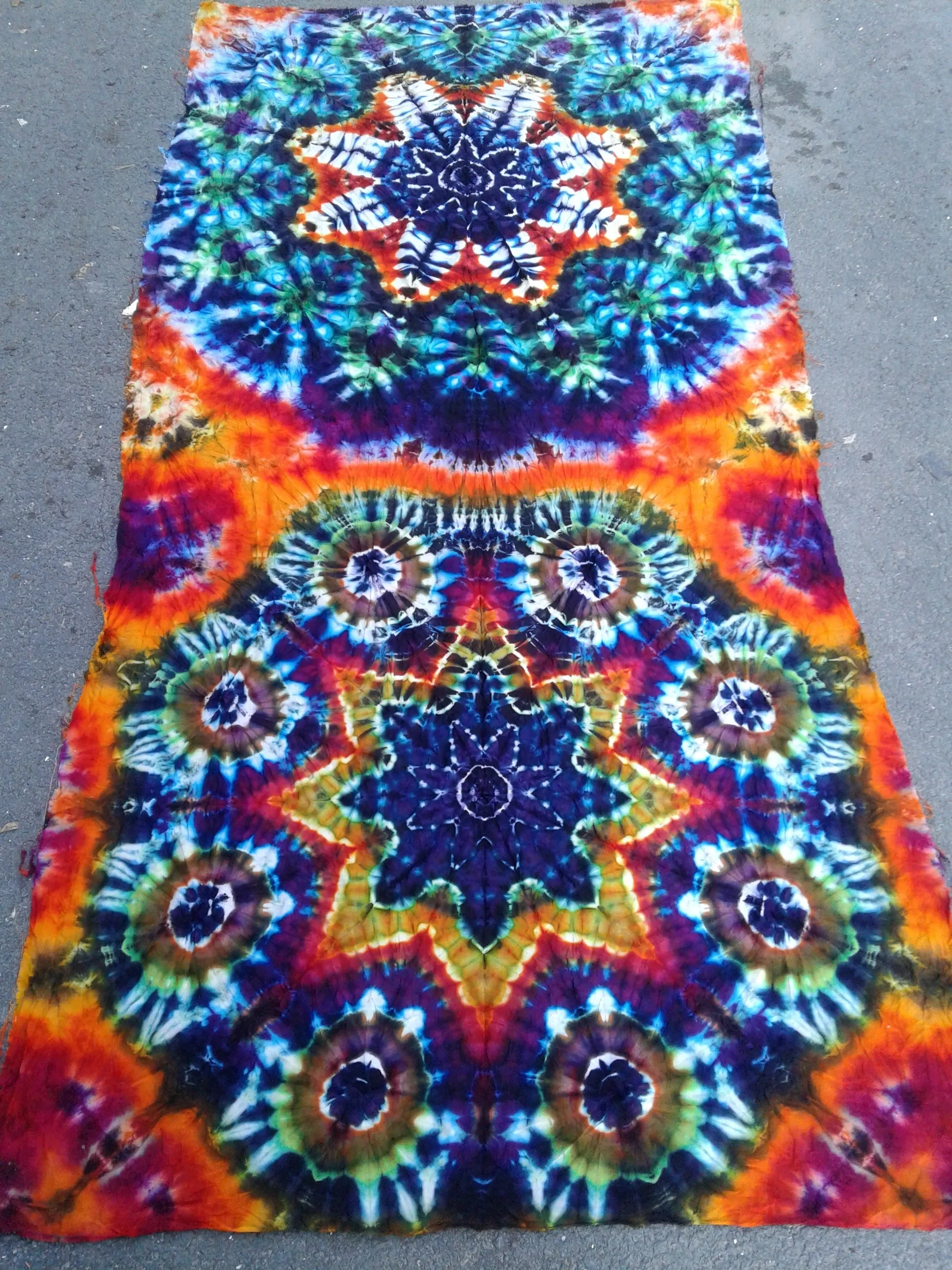 Tie-Dyed Mandala Door Curtain