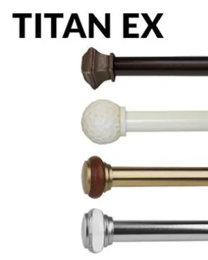 Titan Ex 1 1/8" Decorative Curtain Rod