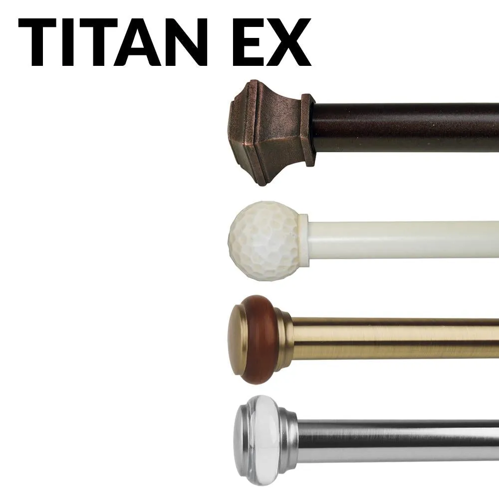 Titan Ex 1 1/8" Decorative Curtain Rod