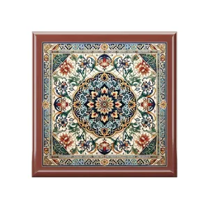 Traditional tile art colorful Jewelry Box traditional tile art