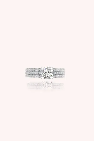TRIPLE BAND SOLITAIRE RING