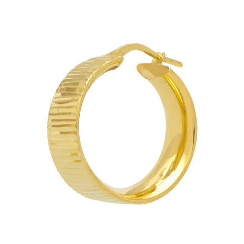 Wide, Sparkly Hoop Earrings - Silver